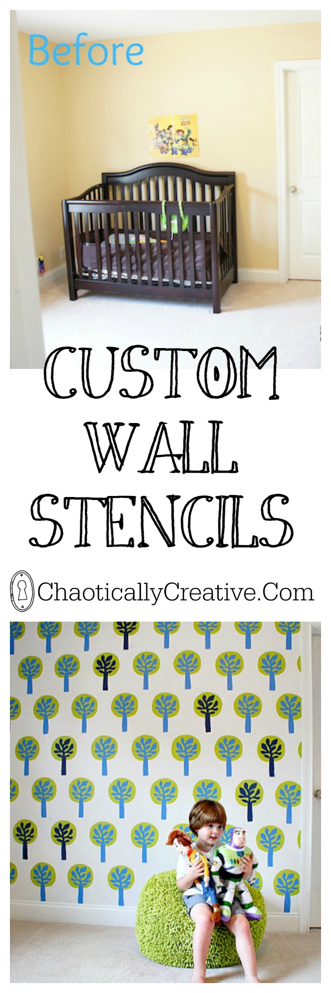 Custom Name Stencil - Nursery Stencil - Wall Stencil - Furniture Stencil