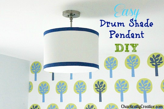Easy Drum Shade Pendant DIY