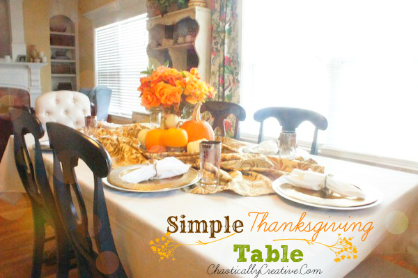 Simple Thanksgiving TableScape