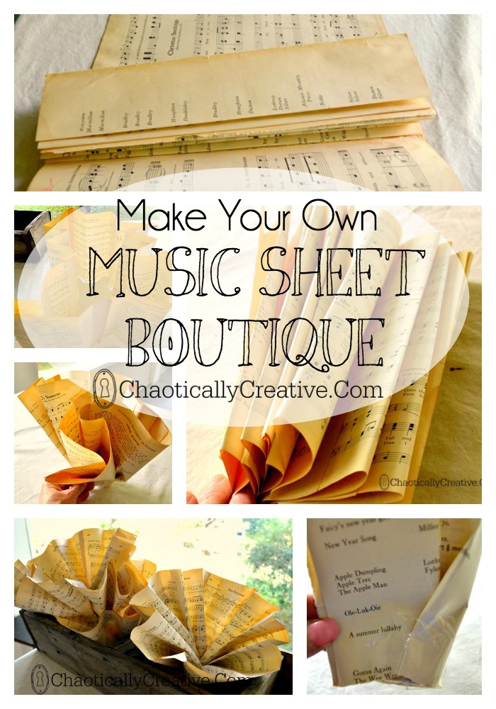 Make your own Music Sheet Boutique