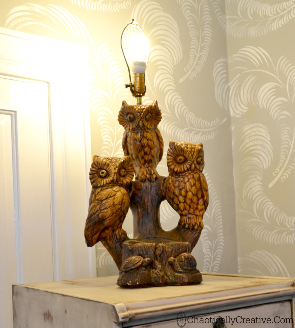 Vintage Owl Lamp 
