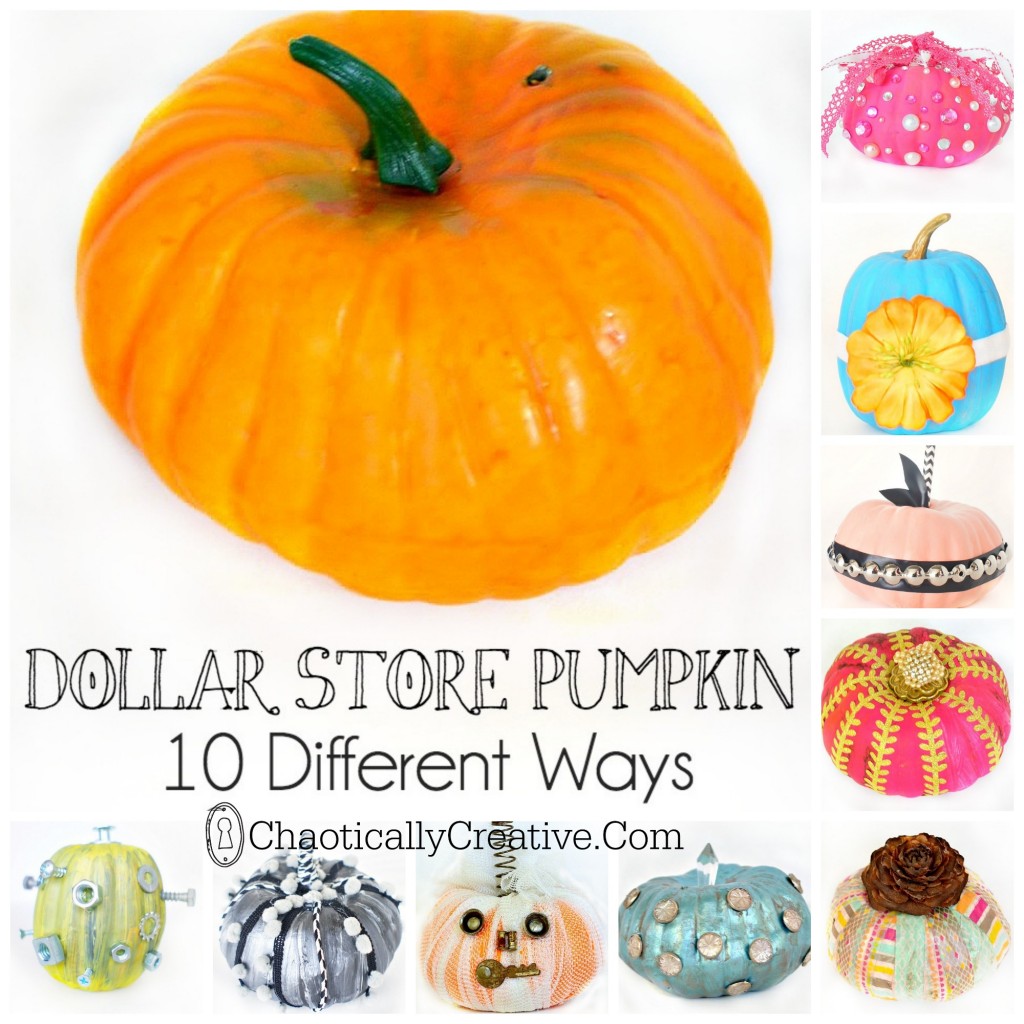 Dollar Store Pumpkin 10 ways
