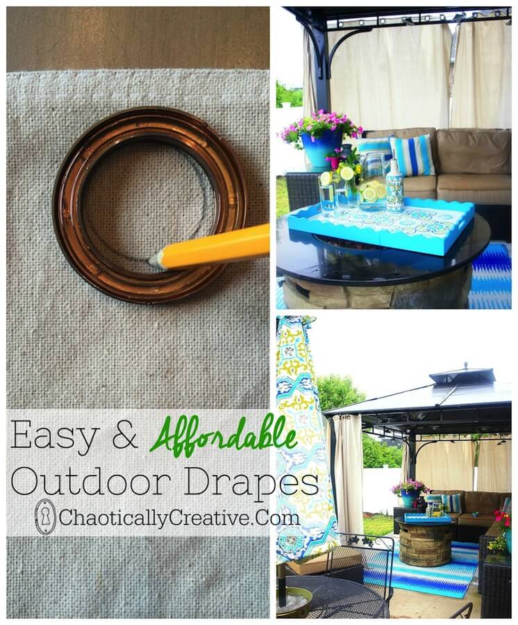 easy and affordable outdoor drapes