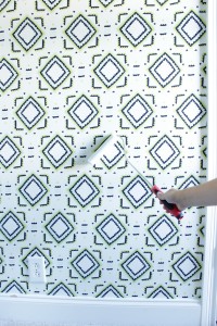 DIY Fabric Wallpaper - Chaotically Creative