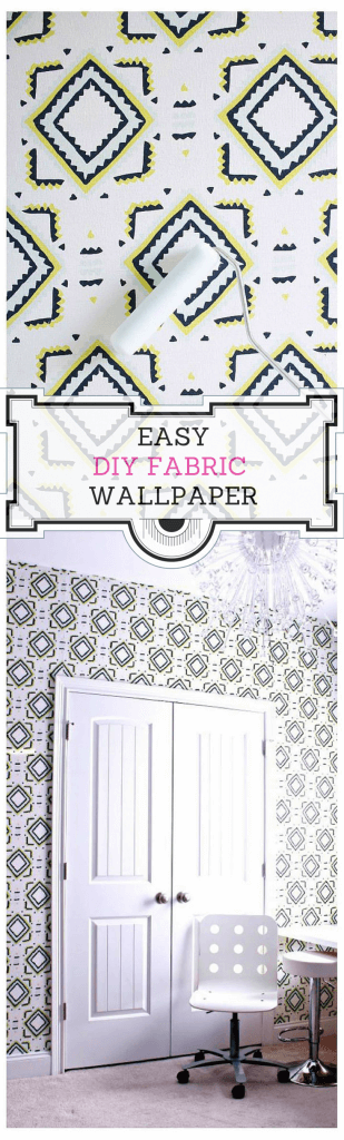 DIY Fabric Wallpaper - Chaotically Creative