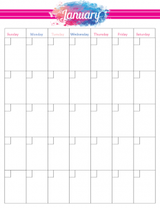 Calendar Printable - Chaotically Creative