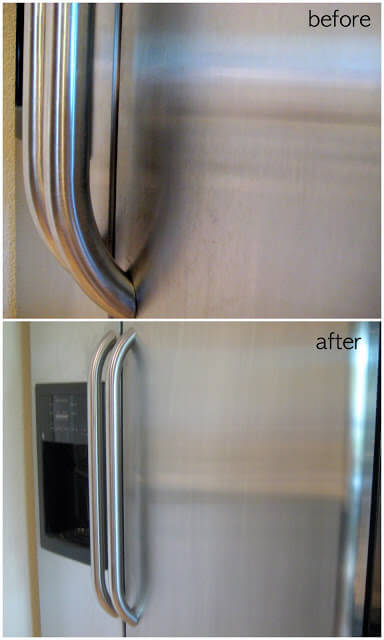 Clean stainless steel appliances