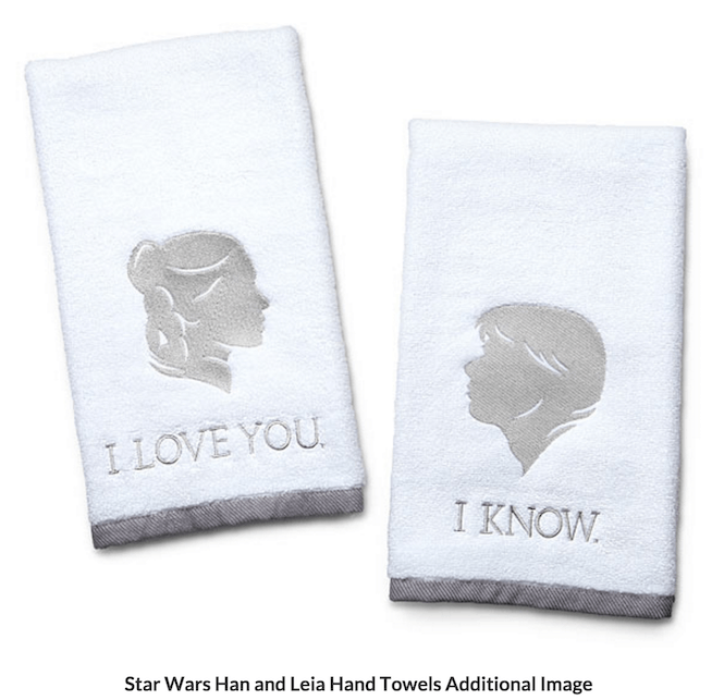 Star Wars Han and Leia Hand Towels