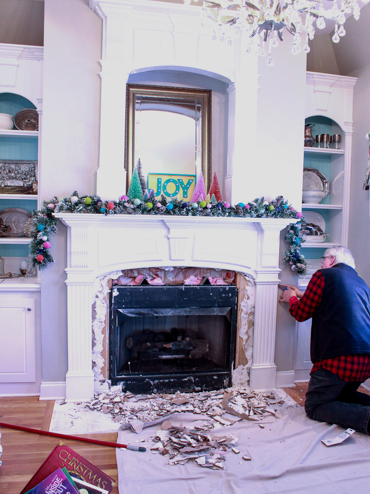 How to Remove Fireplace Tiles Chaotically Creative