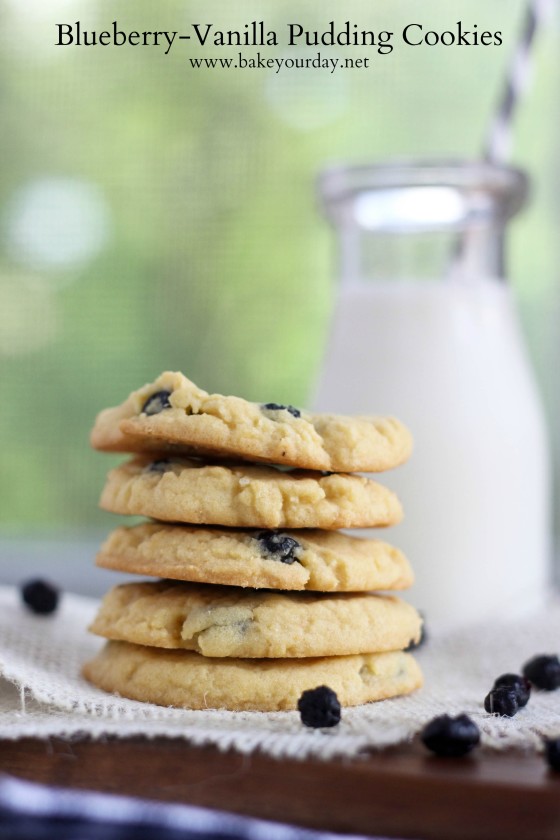 blueberry vanilla pudding cookies