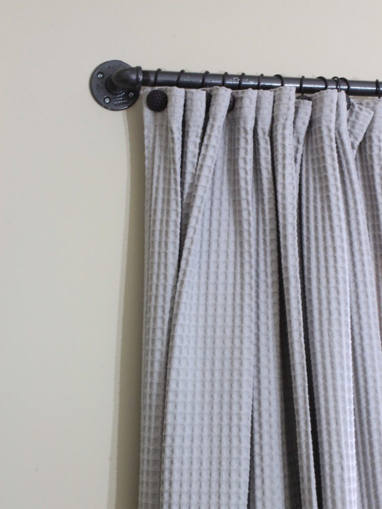 Easy Industrial DIY curtain Rod