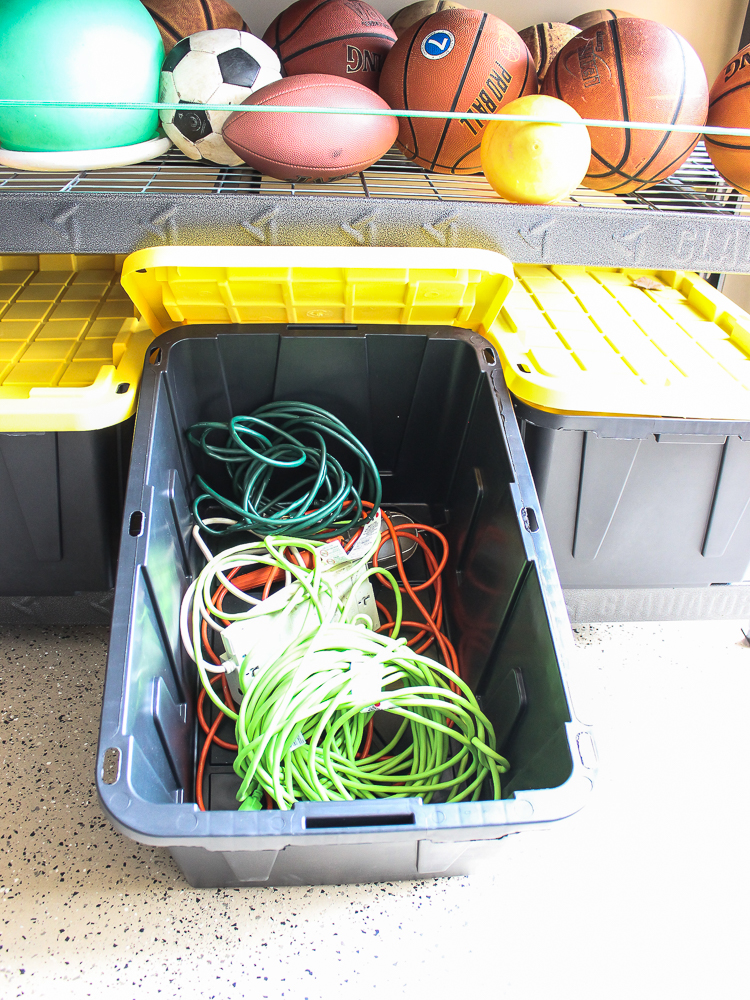 Organizing a Small Garage Extension Cord Storage